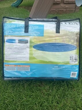 Intex Round Blue Solar Pool Cover – 15.4 ft for 16 ft Round Pools